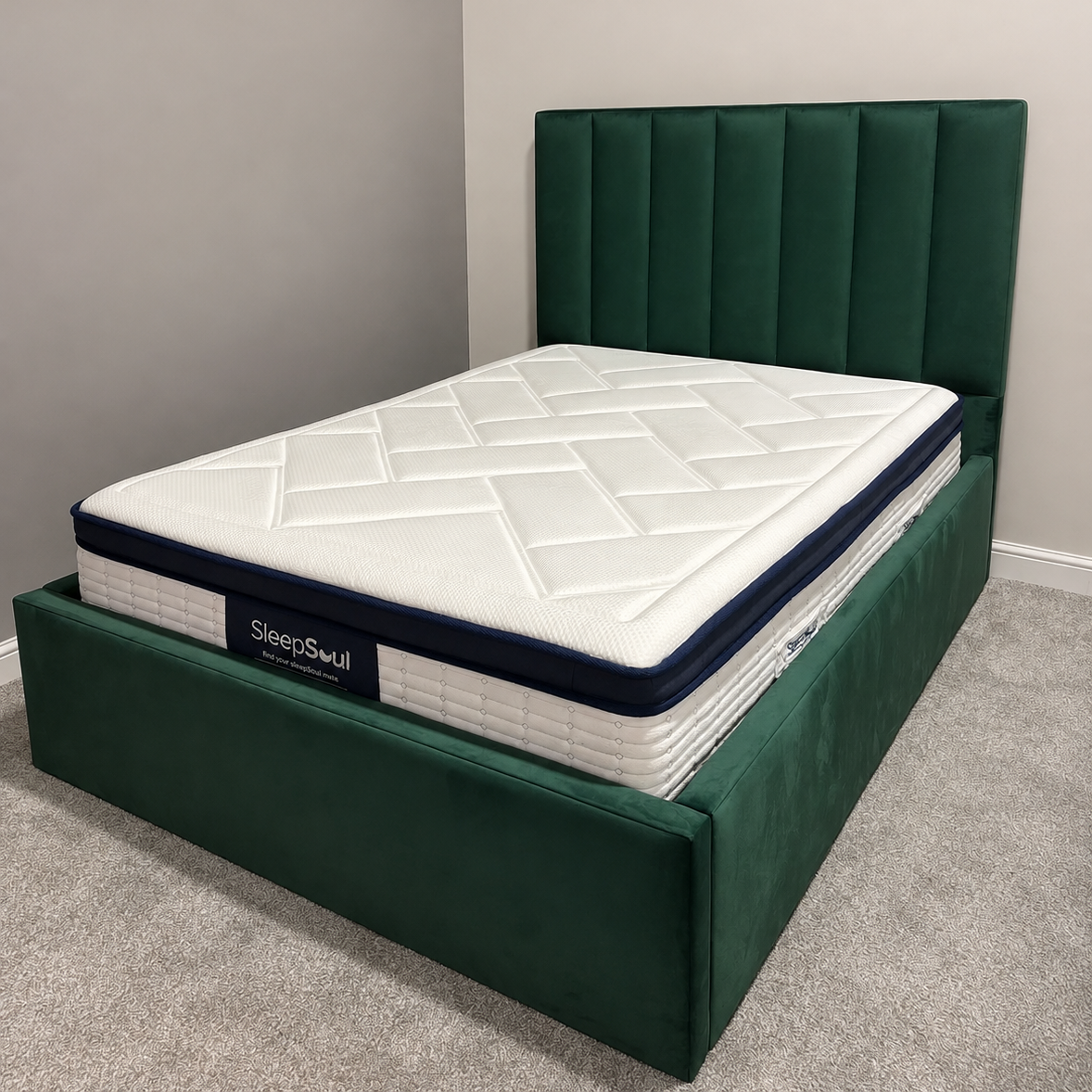 2026 Louis Bed Frame Soft Velvet Forest Green SPECIAL OFFER