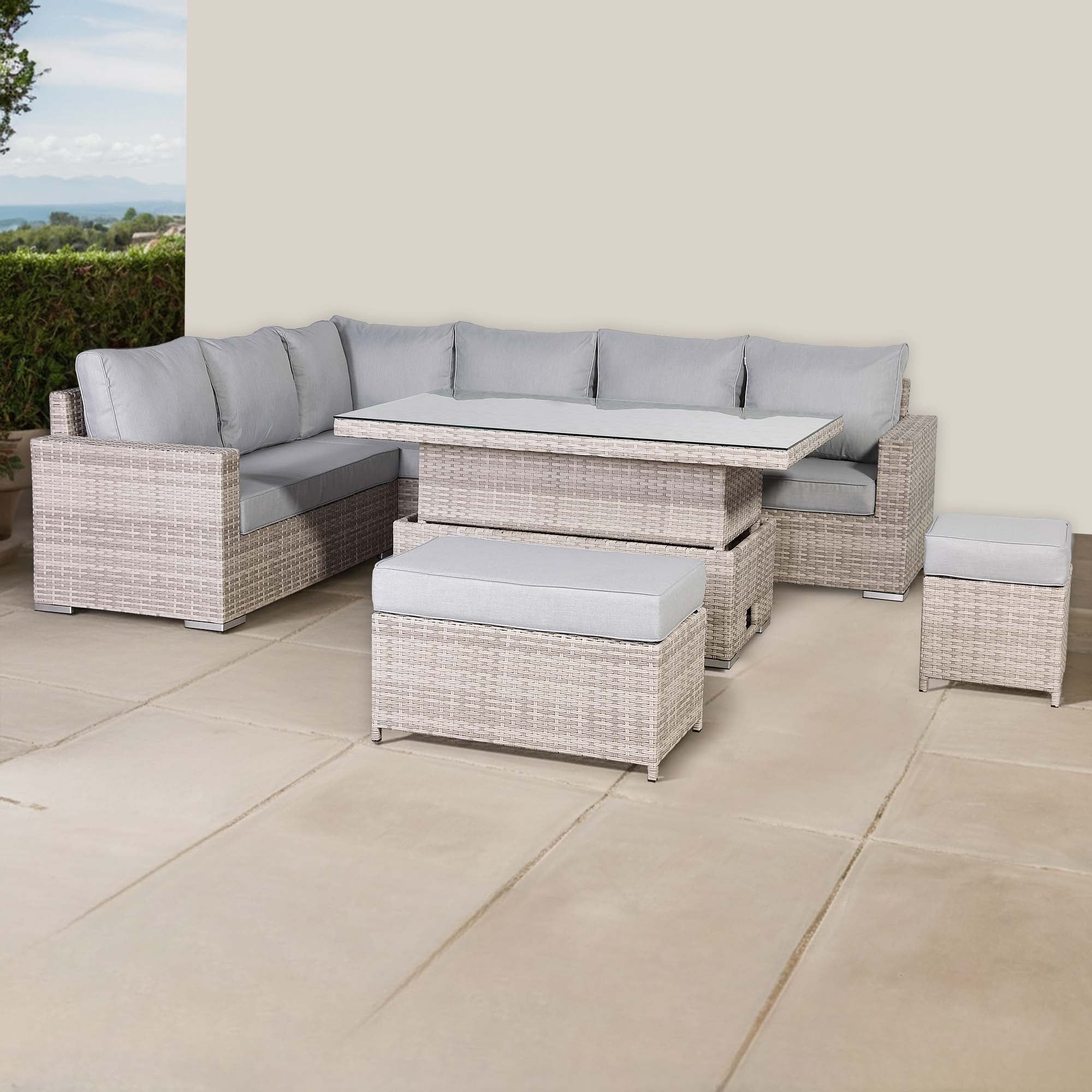 2026 Torini Large Corner Dining Set with Rising Table (Left Hand) - Nimbus Beds