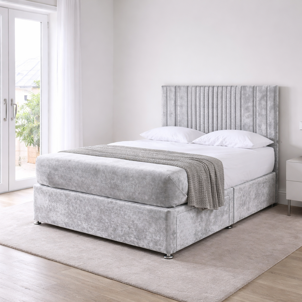 2026 Atlanta thin panelled storage divan bed with optional drawers - Nimbus Beds
