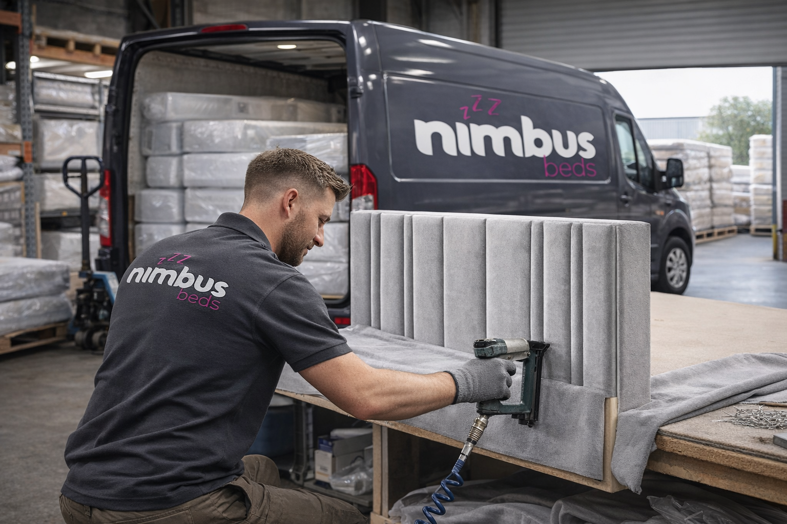 2026 Carlton Premium Panelled storage divan bed with option drawers - Nimbus Beds