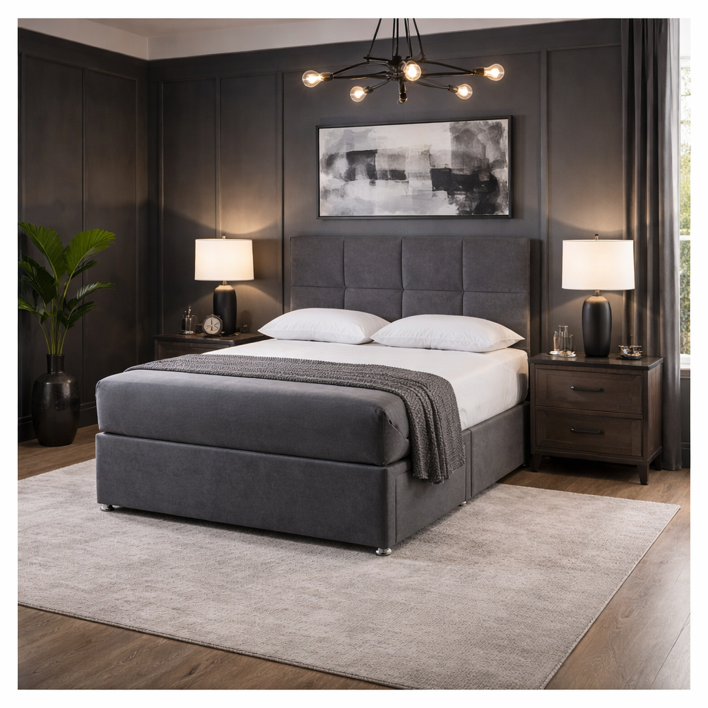 2026 Cube Floor Standing Headboard to Fit a Divan Bed - Nimbus Beds