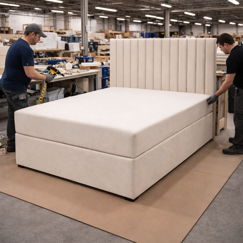 2026 Louis Intense panelled storage divan bed with optional drawers - Nimbus Beds