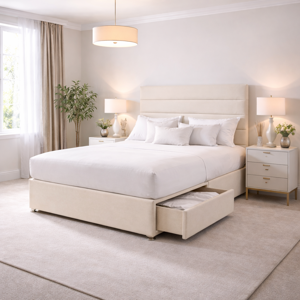 2026 Marbella storage divan bed with optional drawers