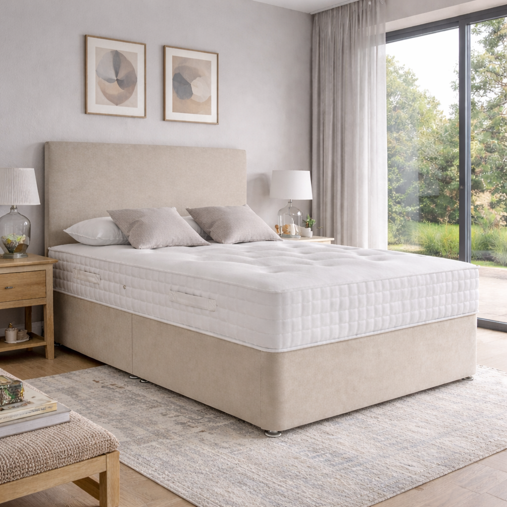 2026 One Panel Storage Divan Bed with optional drawers