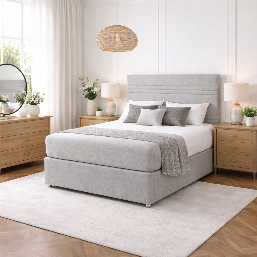 2026 Saxton storage divan bed with optional storage drawers