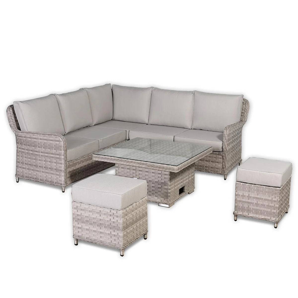 2026 Paris Square Corner Sofa Set with Rising Table Outdoor Garden Furniture - Nimbus Beds