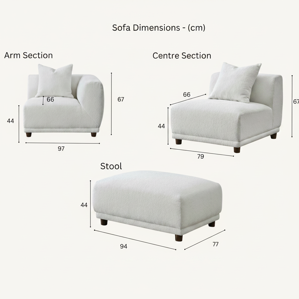 2026 Bailey Footstool - Polar Boucle - Nimbus Beds