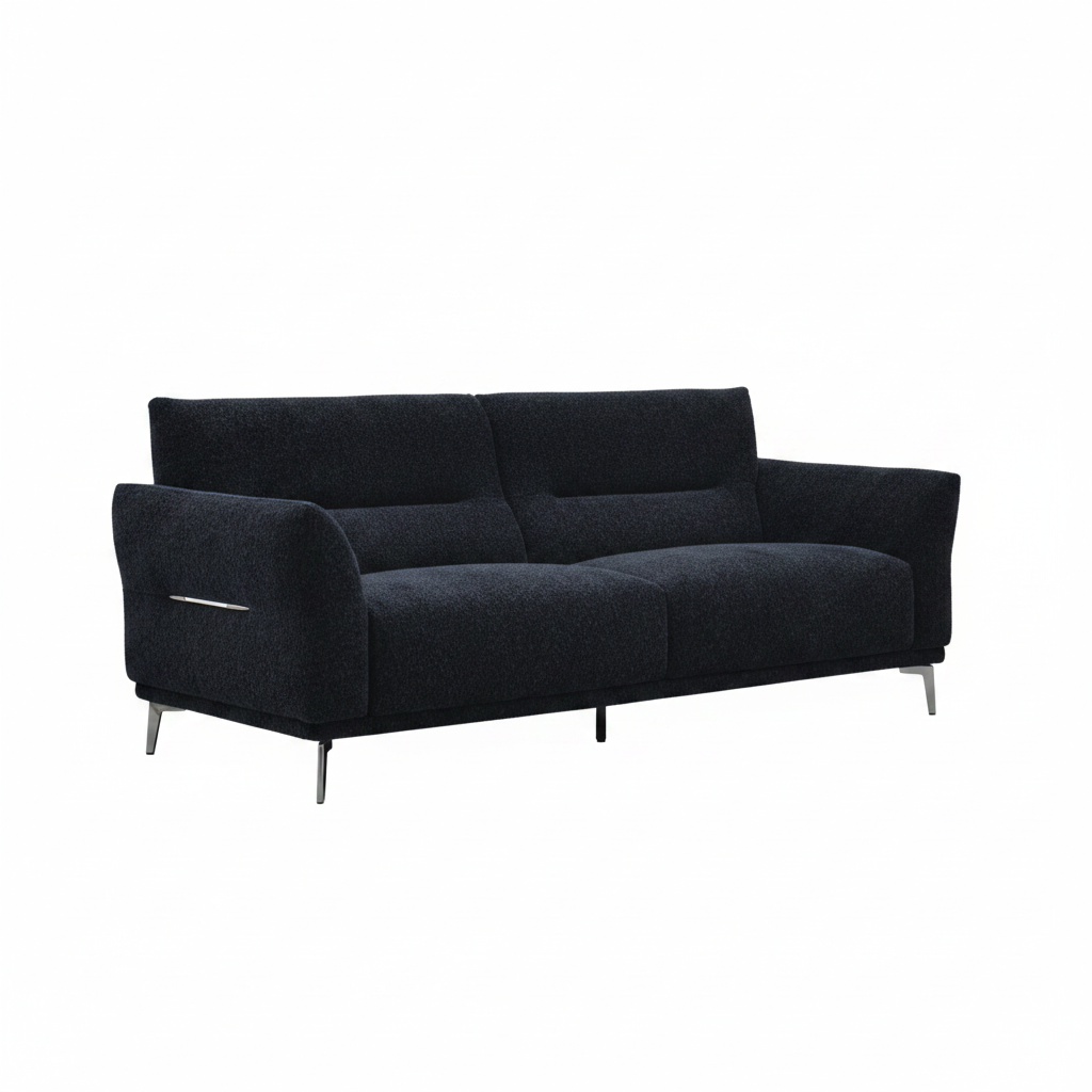 2026 Athens 3 Seater Sofa - Black Lux Boucle