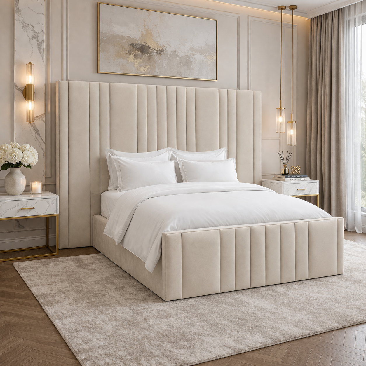 2026 7ft Tall Soho Bed Frame with Optional Lift Up Ottoman Storage - Nimbus Beds