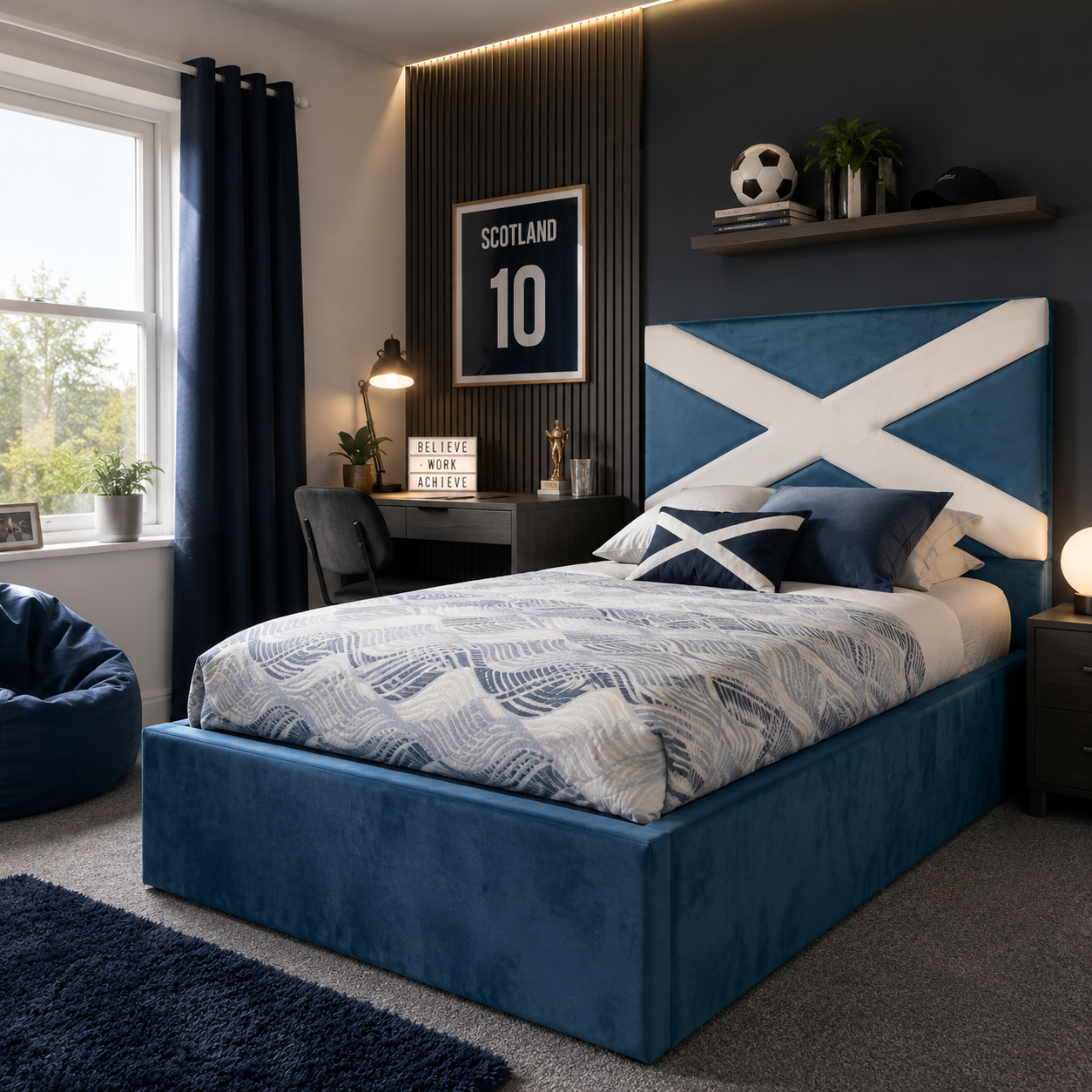 2026 Scotland Bed Frame with Optional Lift up Ottoman Storage