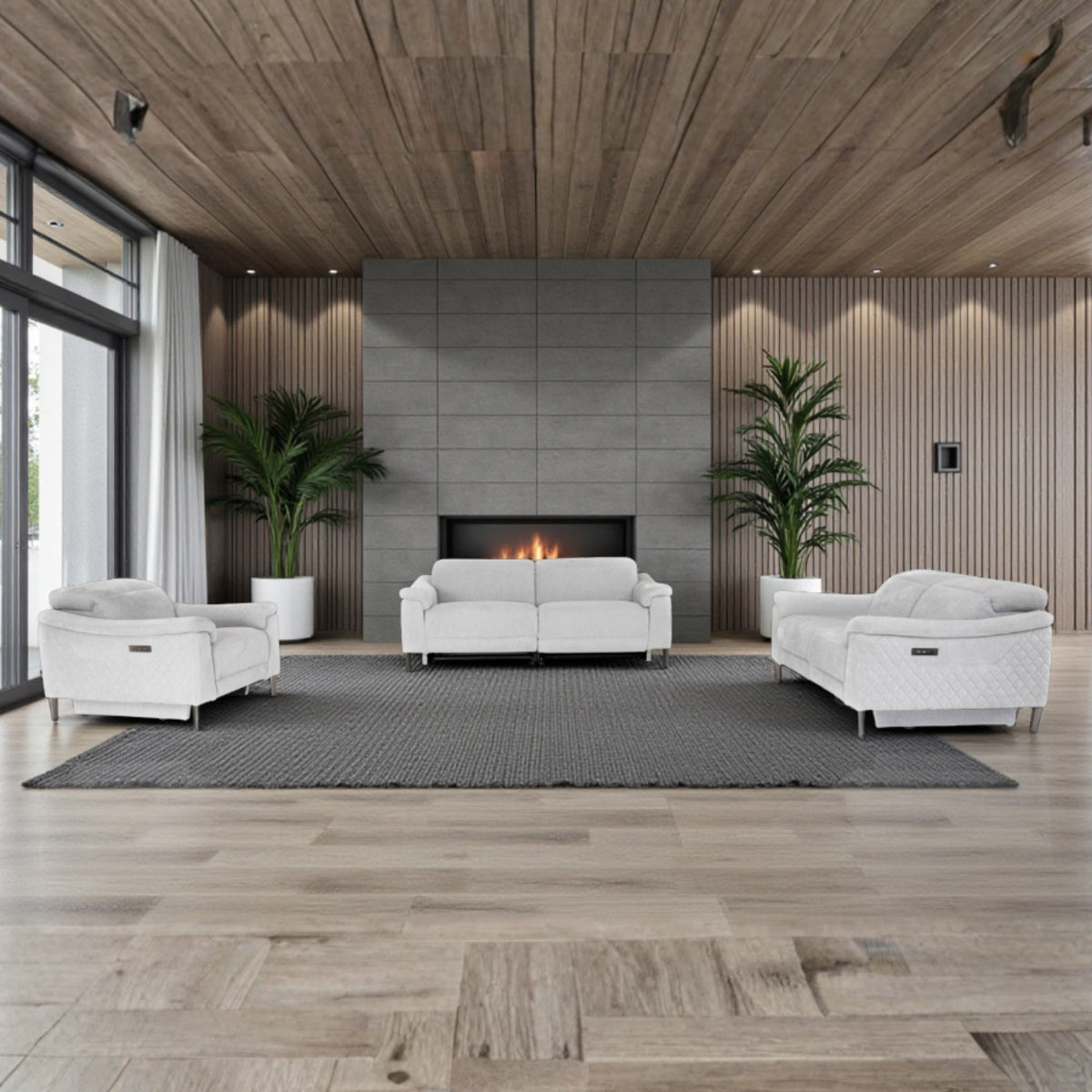 2026 Orrynt 3 Seater, 2 Seater & Chair Sofa In Sonomo Ivory - Nimbus Beds