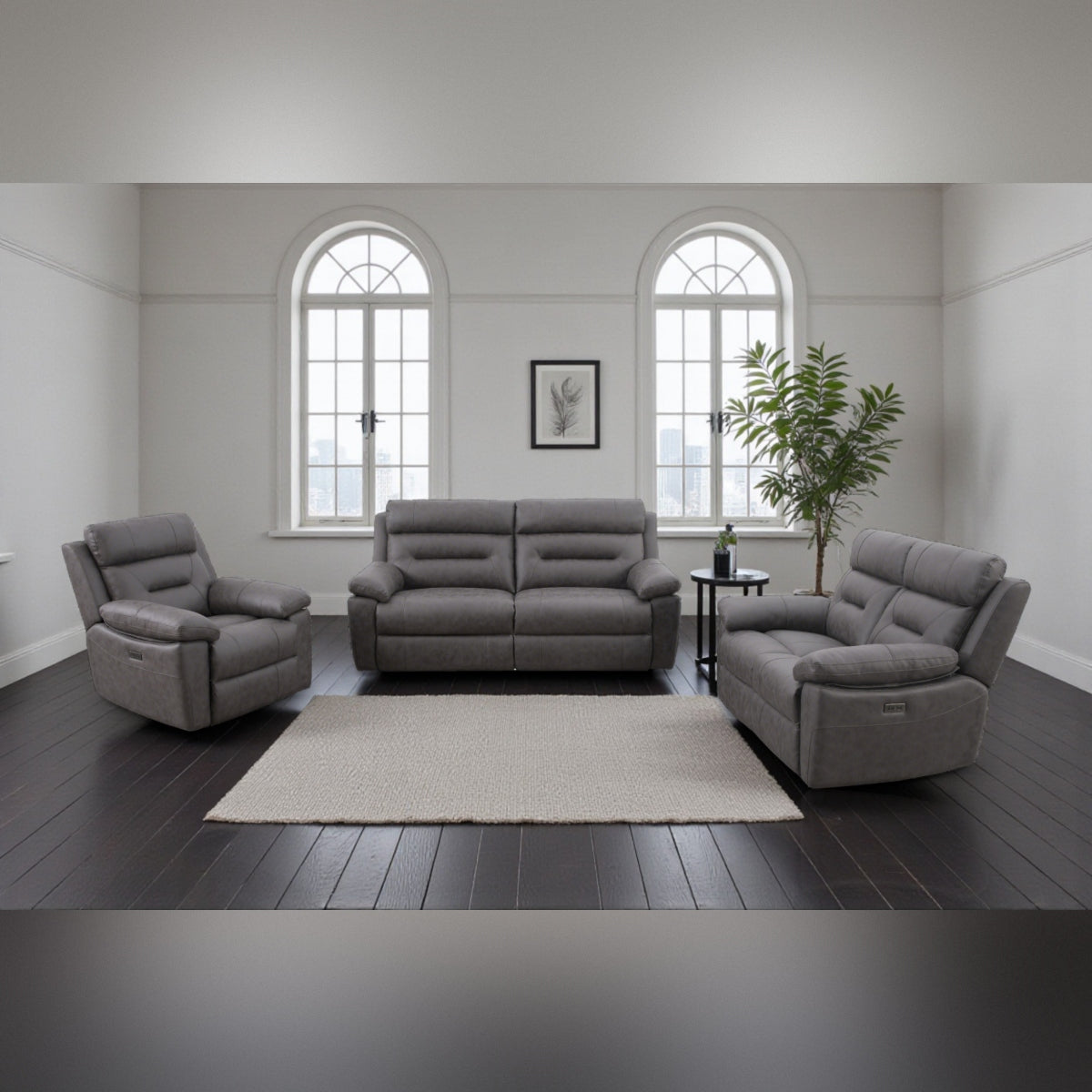 2025 Leni Sofa Range In Ink Dark Grey