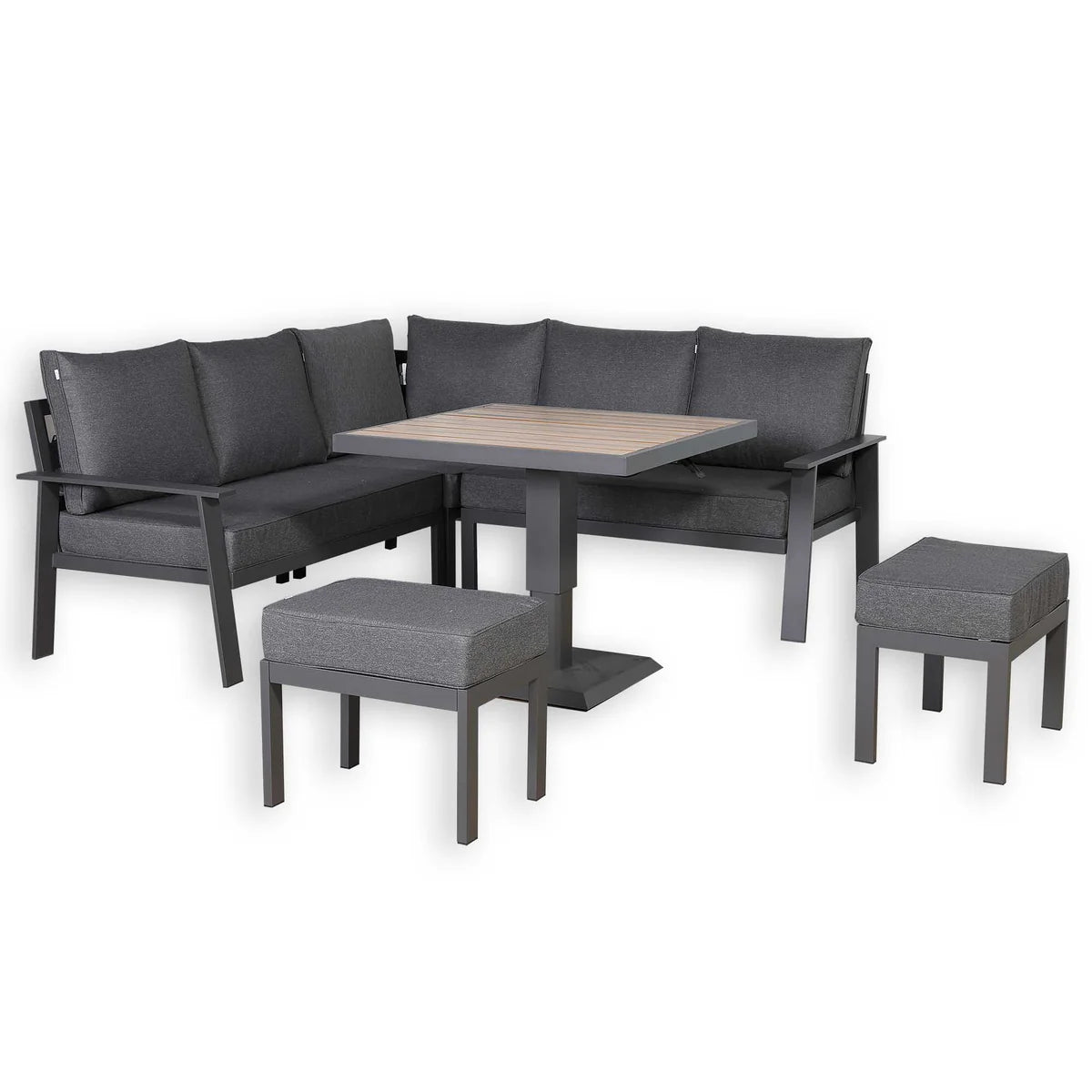 2026 Marbella Equal Corner Dining Set with Rising Table Outdoor Garden Furniture - Nimbus Beds