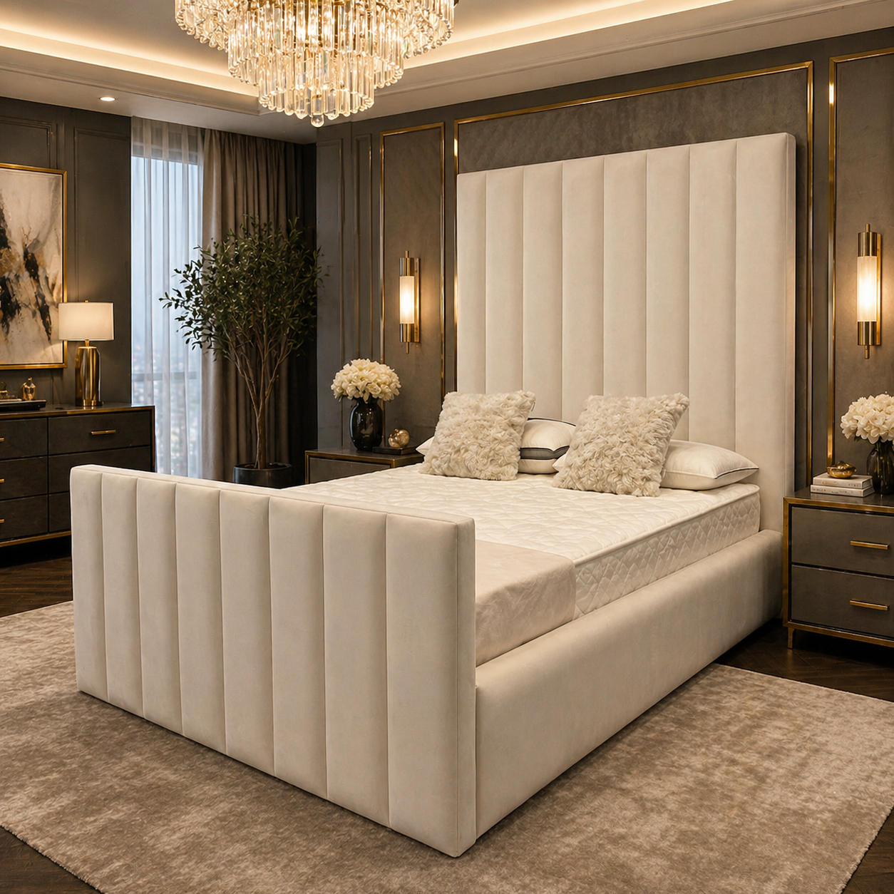 2026 Hudson Bed Frame with Optional Lift up Ottoman Storage