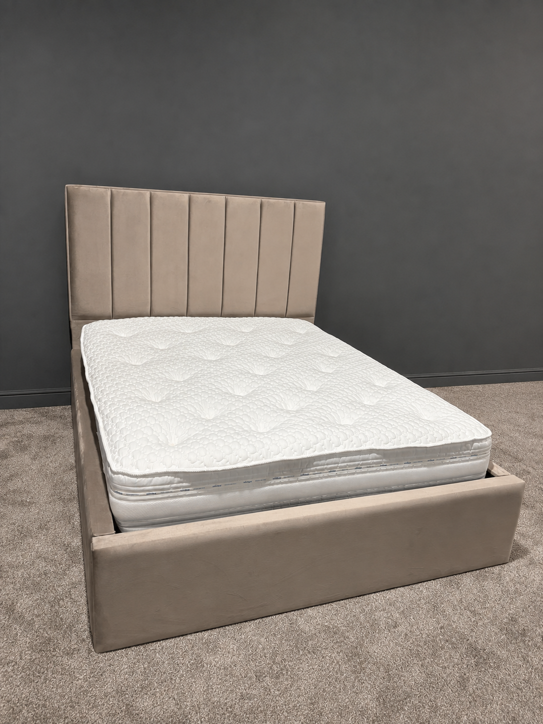 2026 Louis Bed Frame Soft Velvet Silver (truffle) SPECIAL OFFER