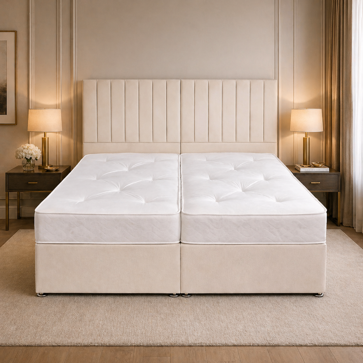 2026 Zip & Link Divan Beds with Headboards - Split and Join - Nimbus Beds