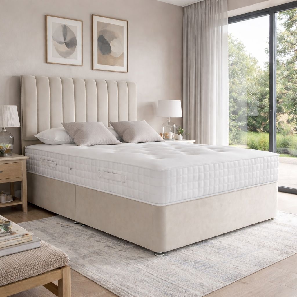 2026 Louis Panelled Storage Divan Bed with optional drawers