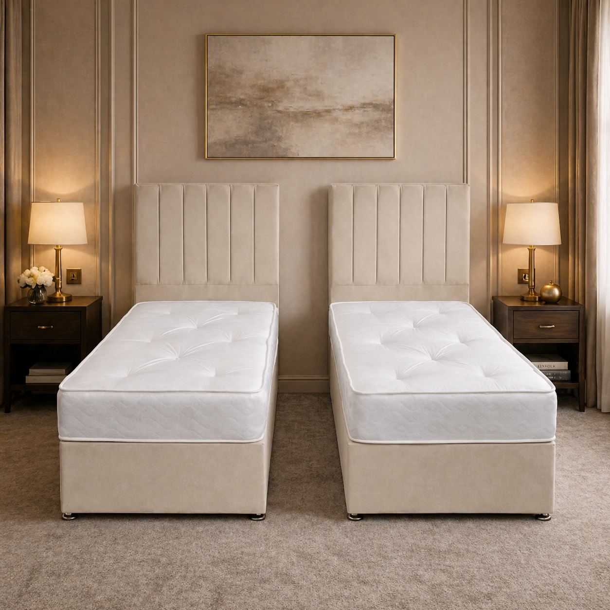 2026 Zip & Link Divan Beds with Headboards - Split and Join - Nimbus Beds