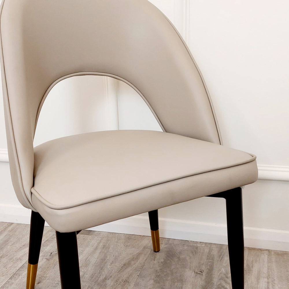 2026 Astra Dining Chair in Beige Velvet