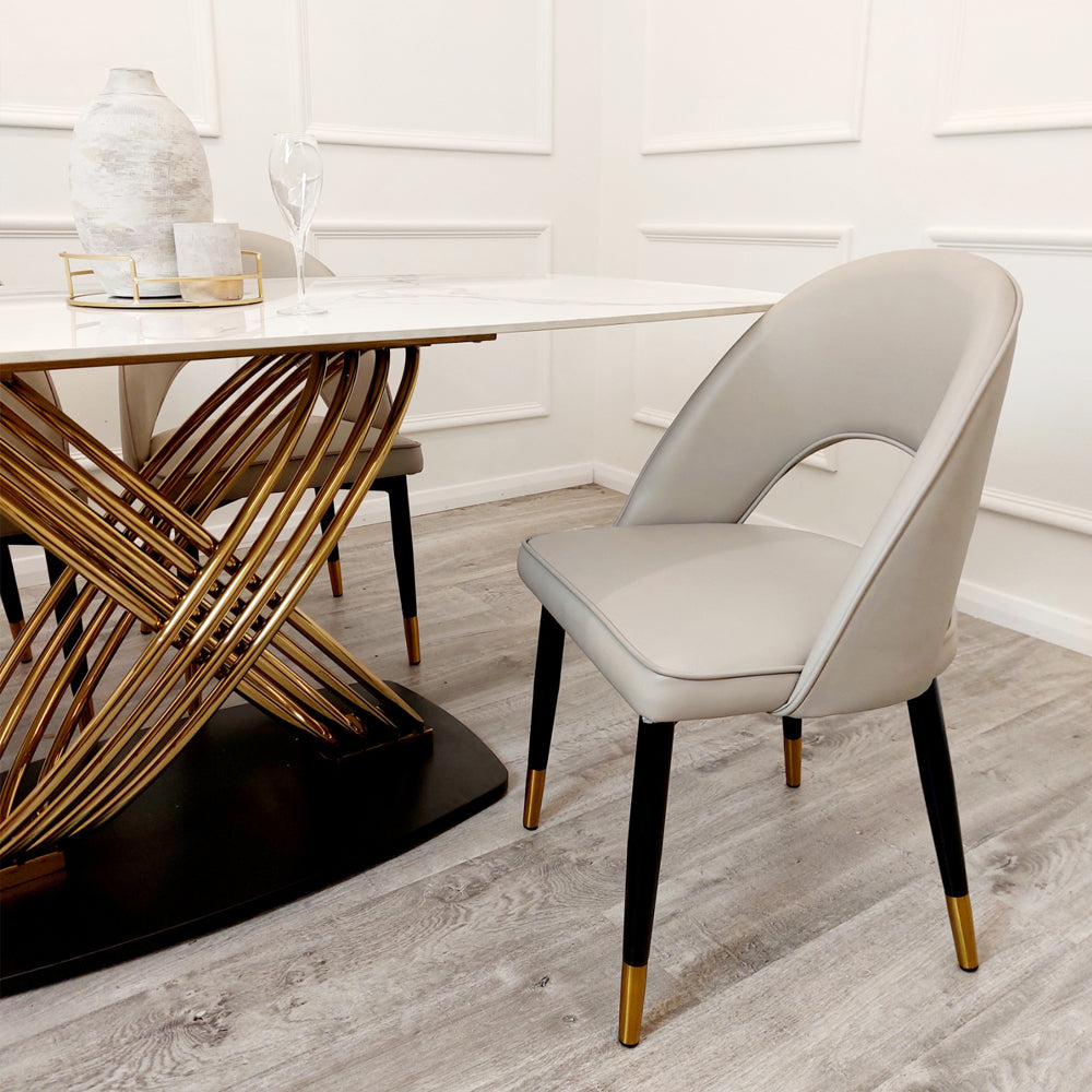 2026 Astra Dining Chair in Beige Velvet