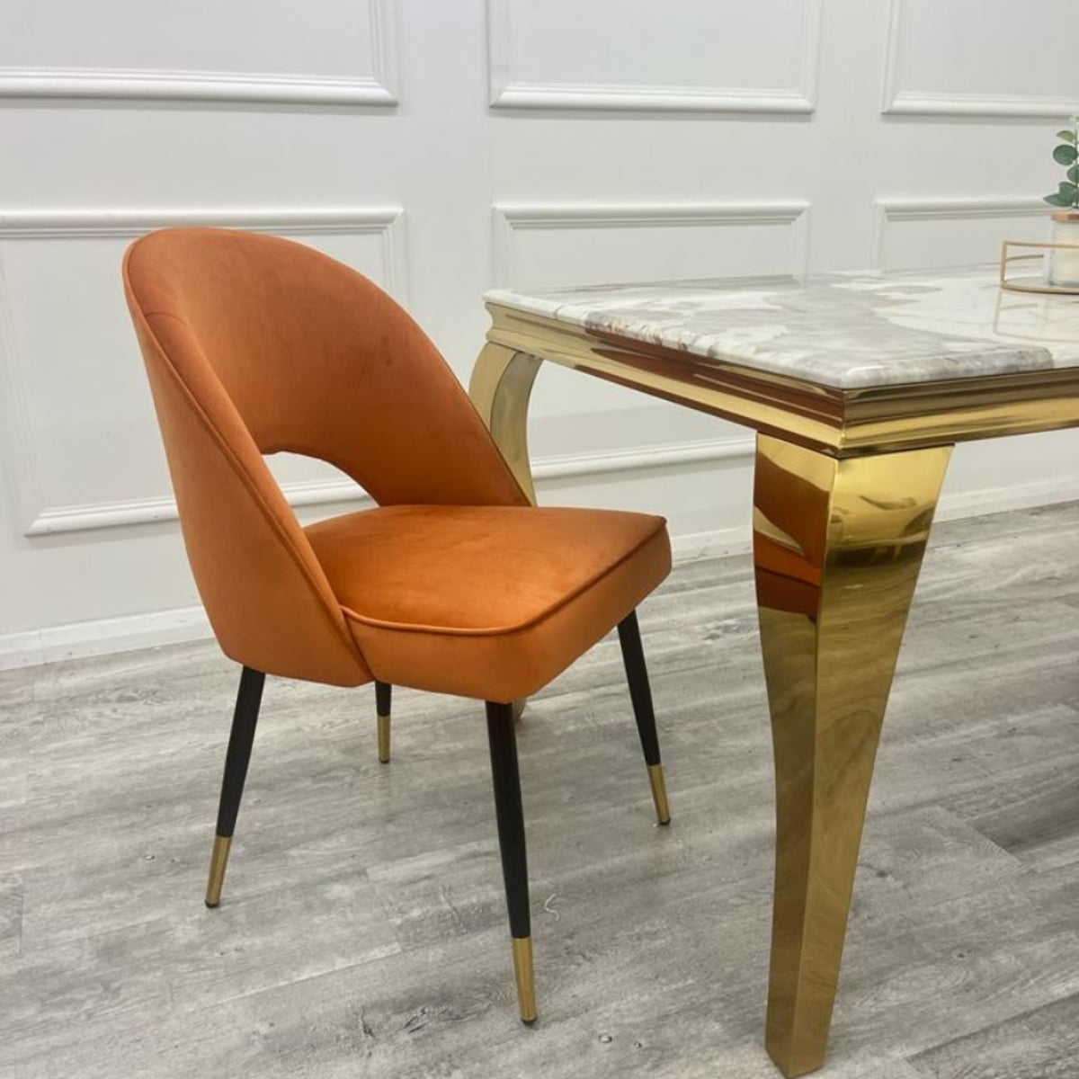 2026 Astra Dining Chair in Rust Velvet