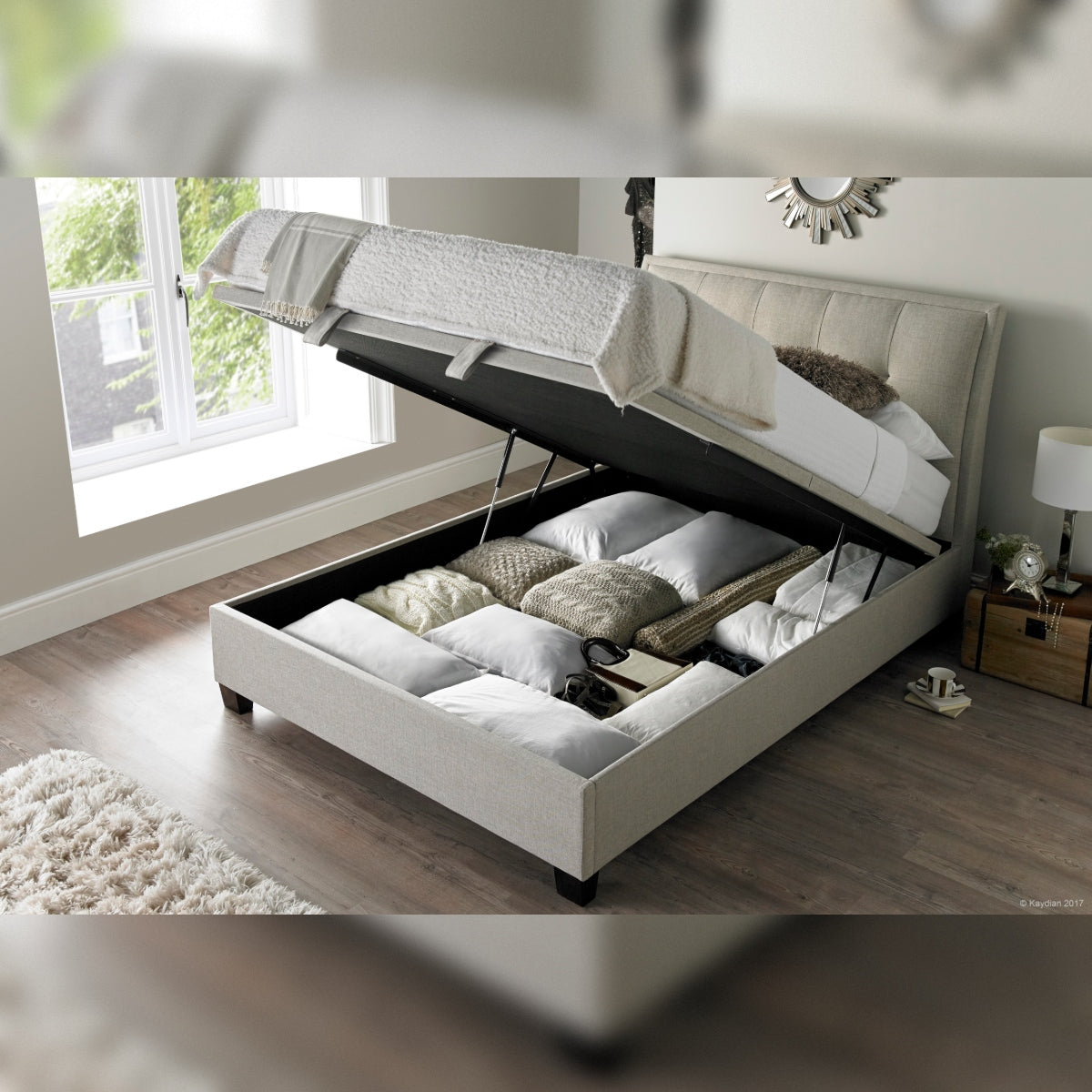 2026 Andrei Ottoman Storage Bed in Oatmeal