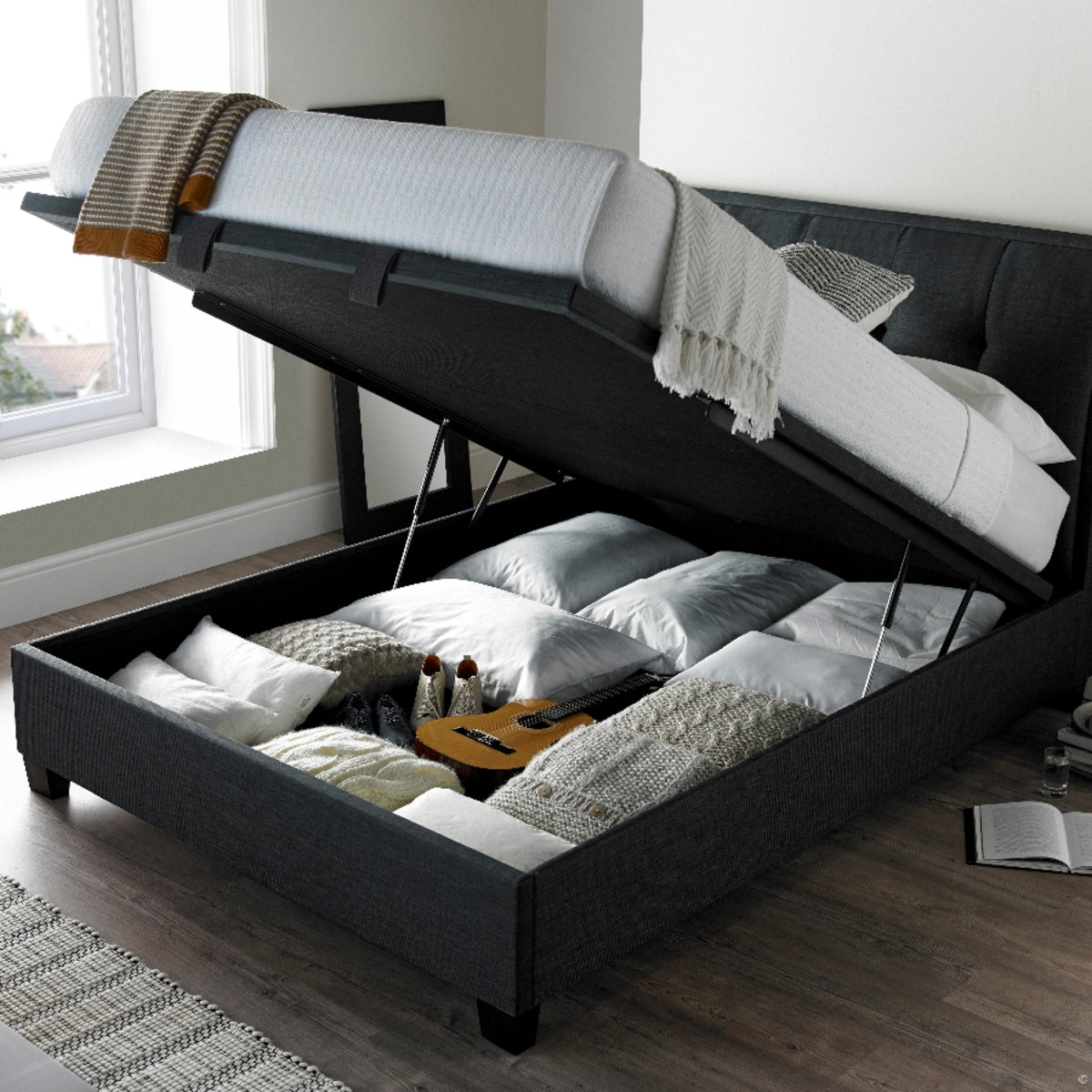 2026 Andrei Ottoman Storage Bed in Slate