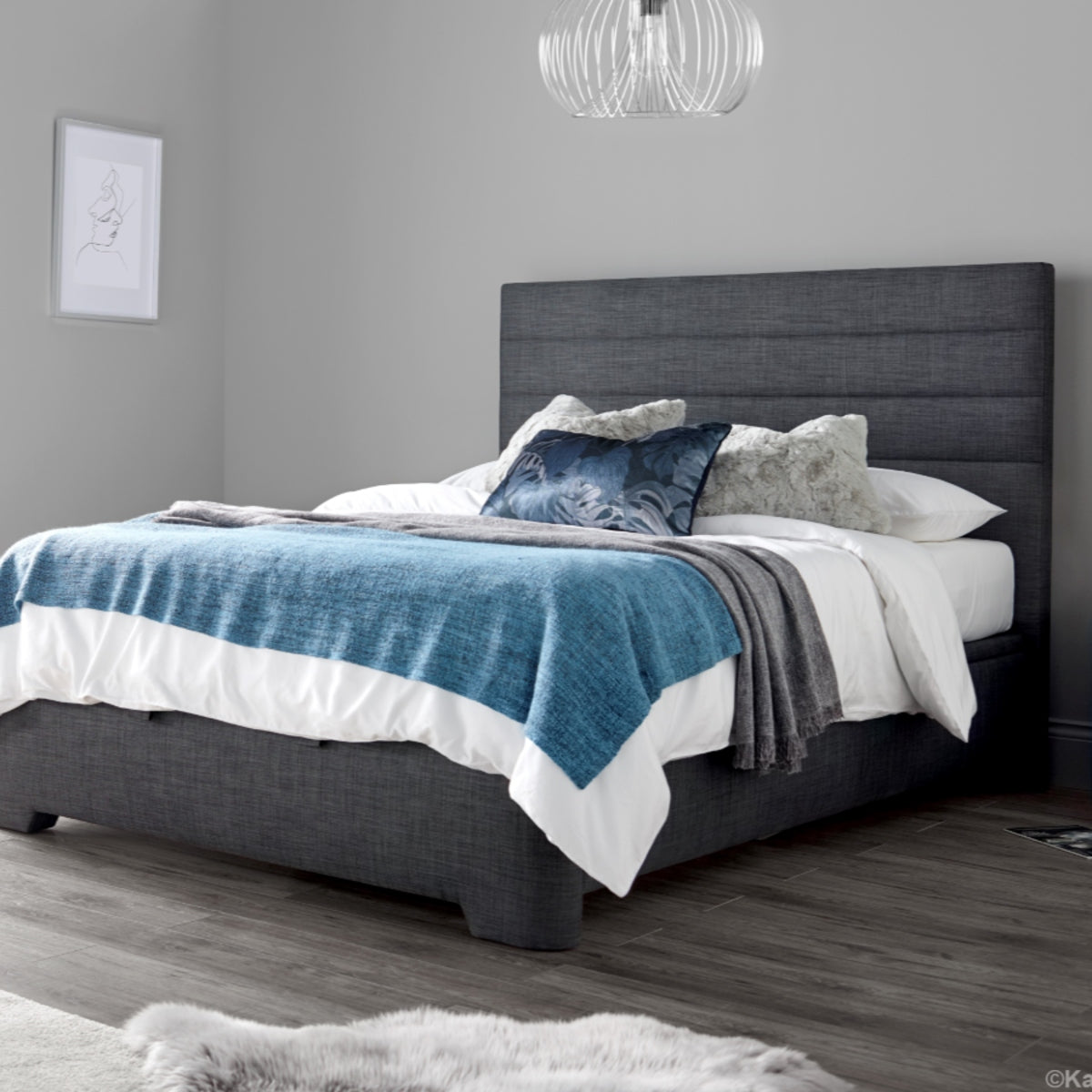 2026 Archie Ottoman Storage Bed in Slate