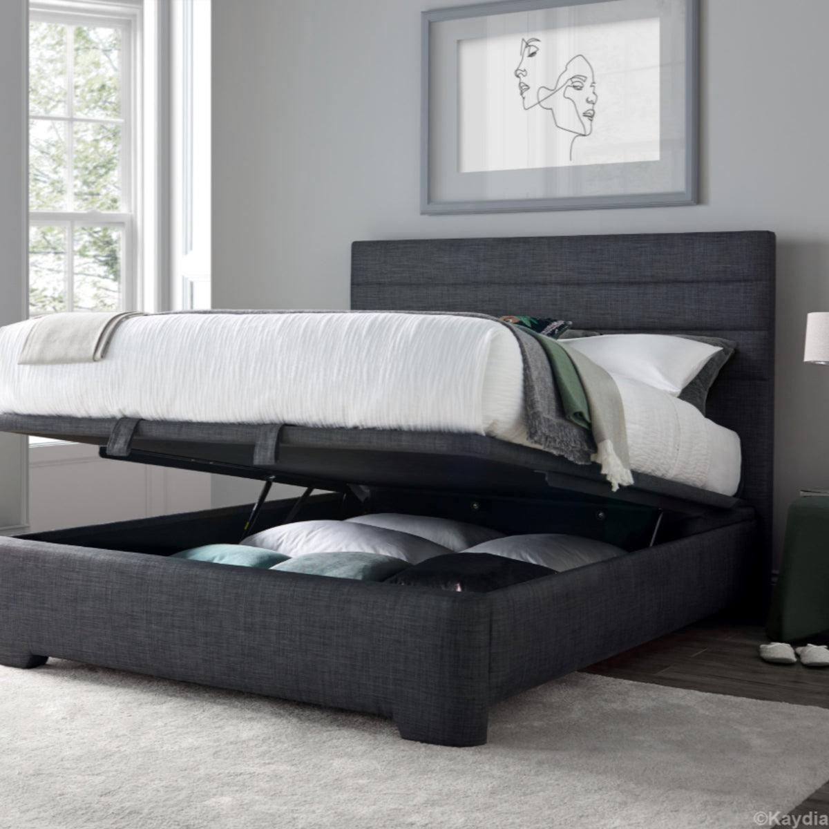 2026 Archie Ottoman Storage Bed in Slate