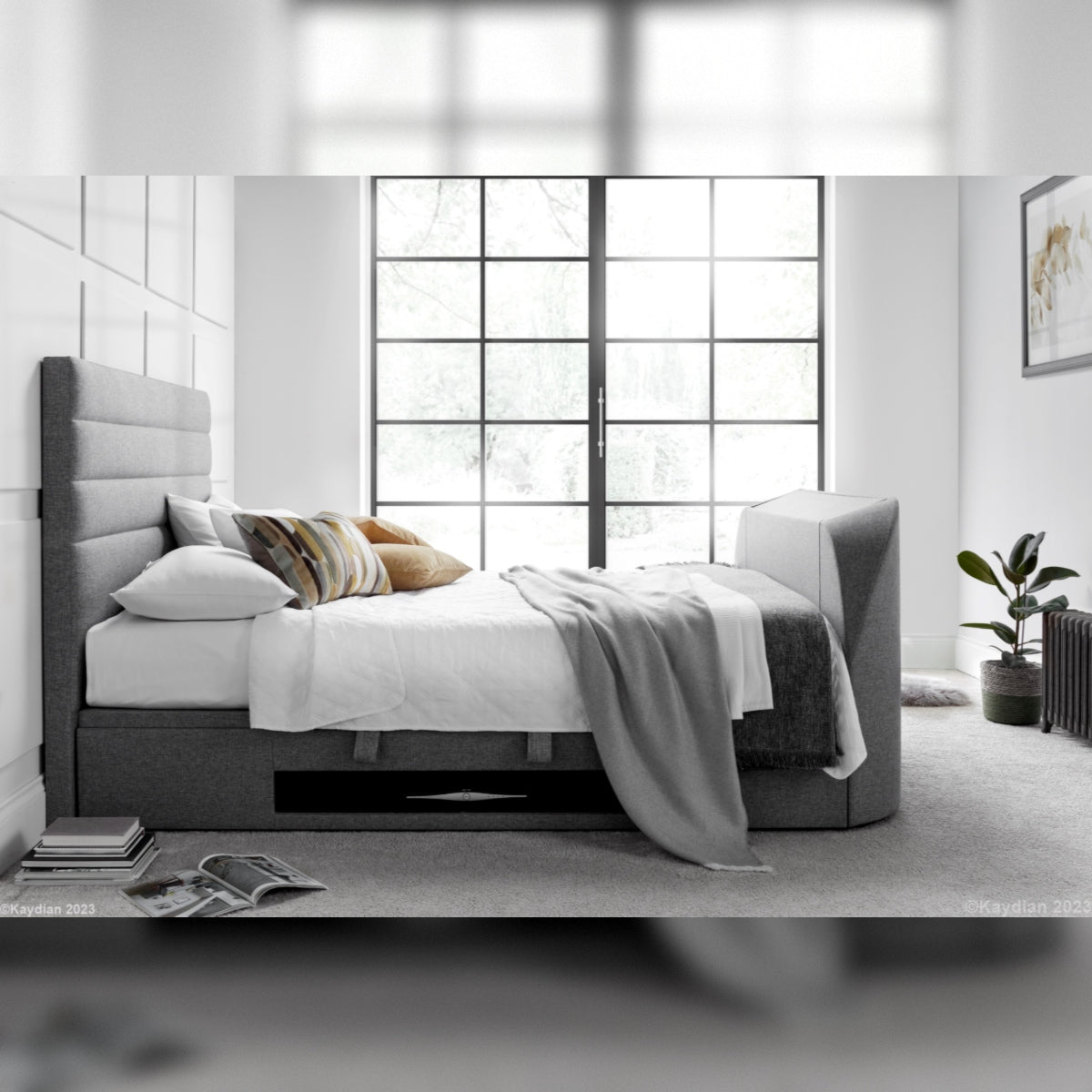 2026 ADA TV Ottoman Storage Bed in Grey
