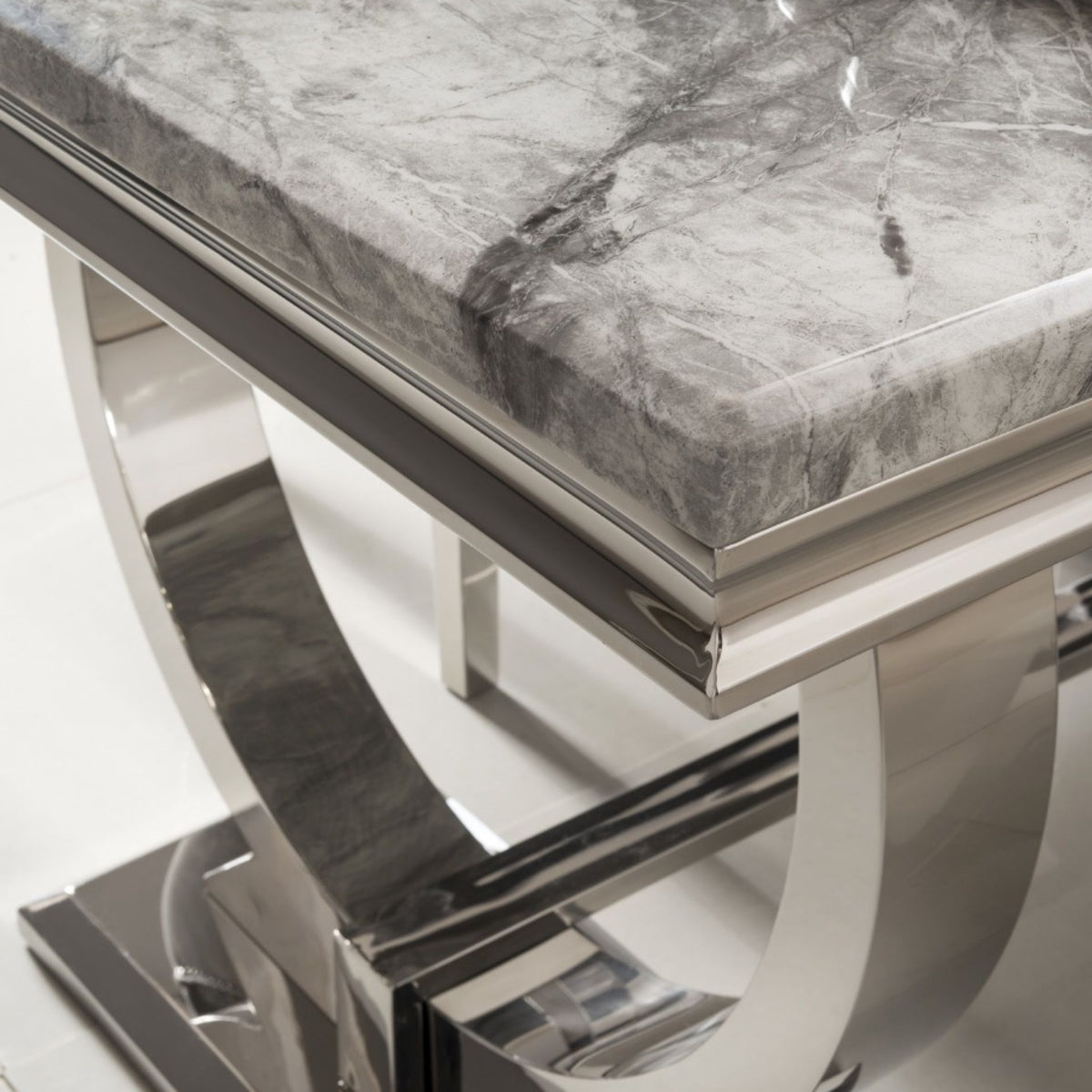 2026 Arriana Dining Table in Light Grey Marble