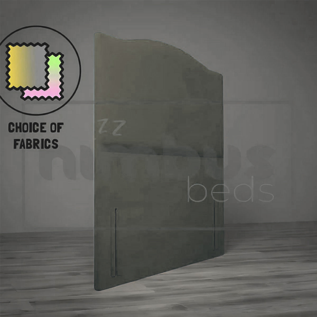 Floor Standing Curve Studded Headboard - Nimbus Beds