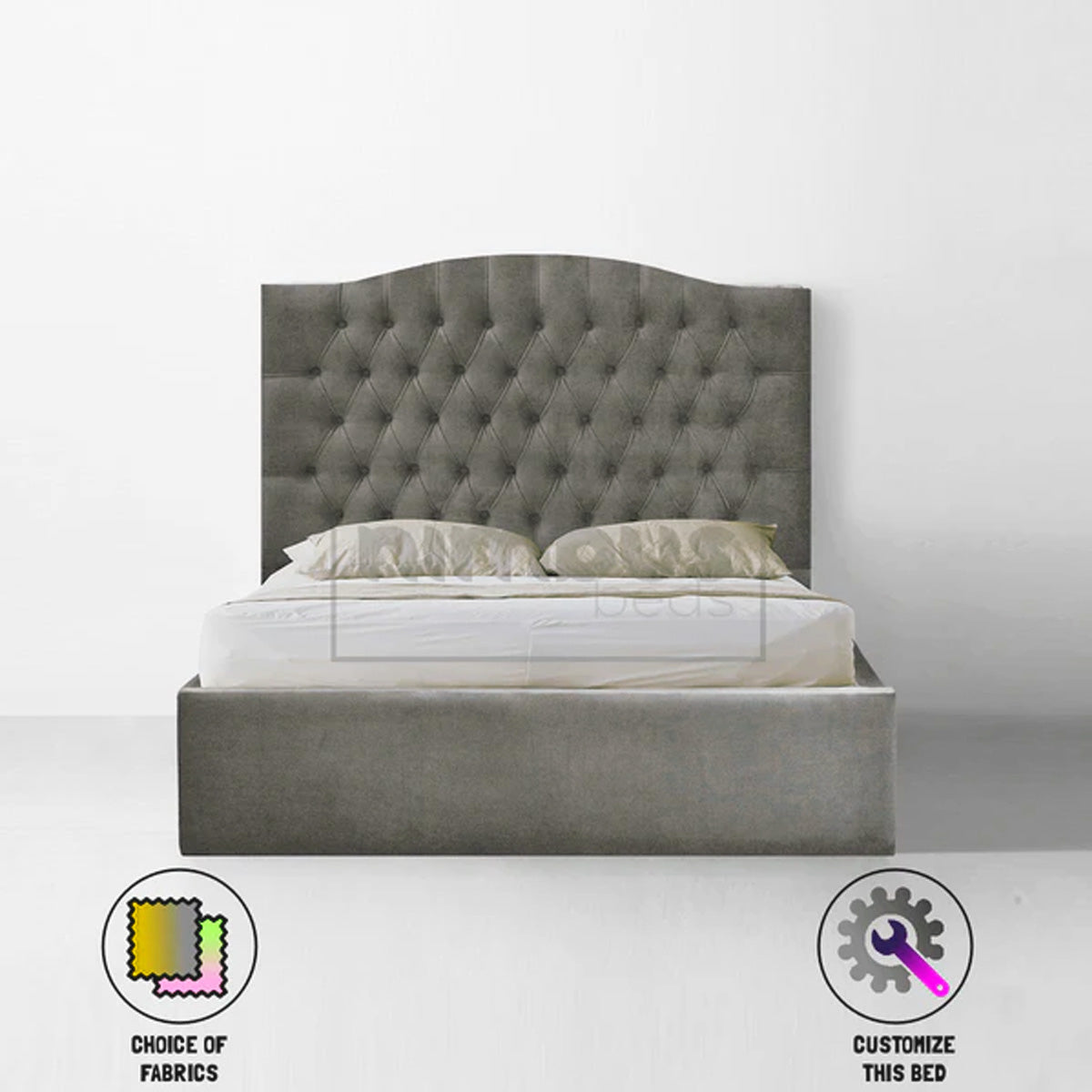 Chesterfield Curve Bed Frame - Nimbus Beds