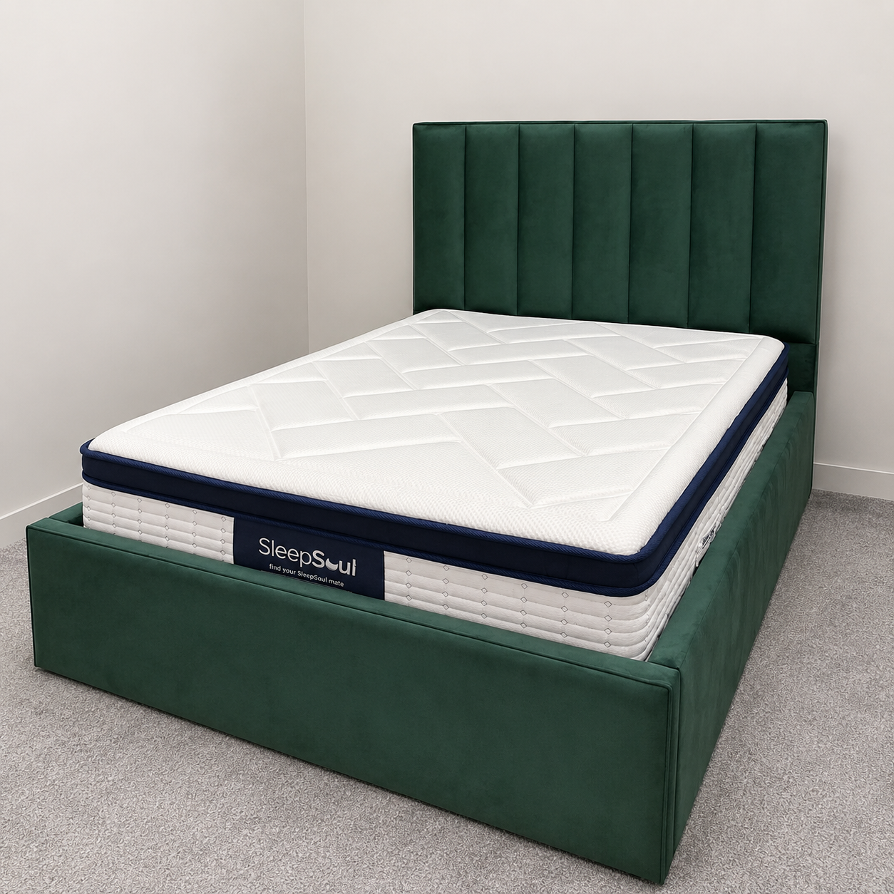 2026 Louis Bed Frame Soft Velvet Forest Green SPECIAL OFFER