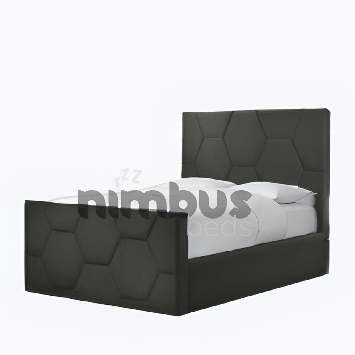Honeycomb Bed Frame with 30” Patterned Footboard - Nimbus Beds