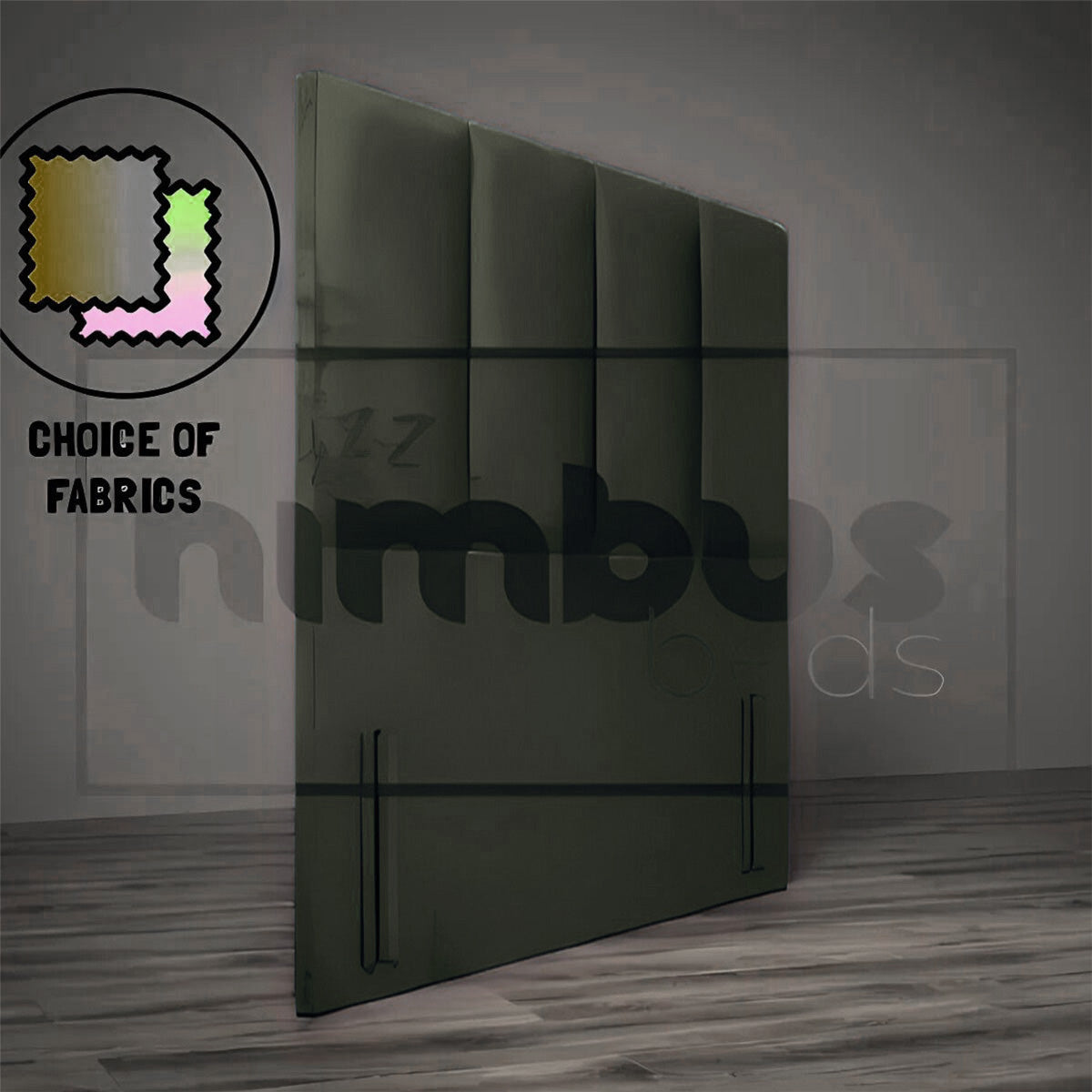Floor Standing 4 Vertical Headboard - Nimbus Beds
