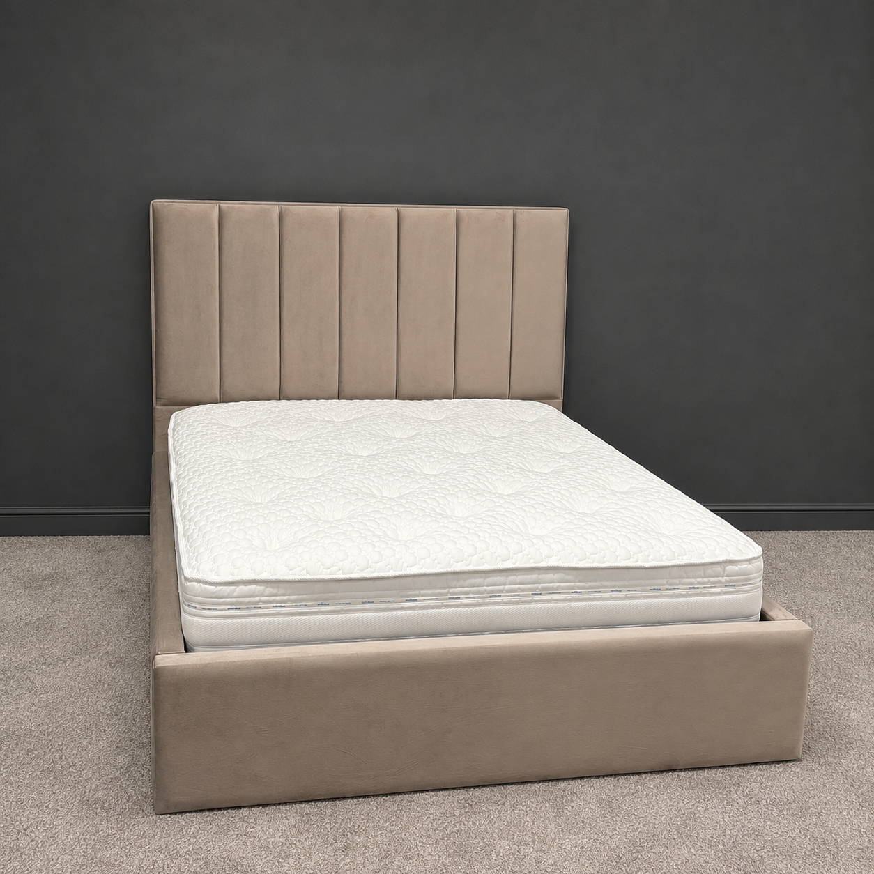 2026 Louis Bed Frame Soft Velvet Silver (truffle) SPECIAL OFFER