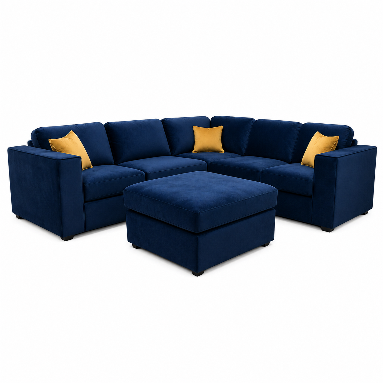 2026 Hamilton 4 piece Corner Sofa - Marine Blue - Nimbus Beds