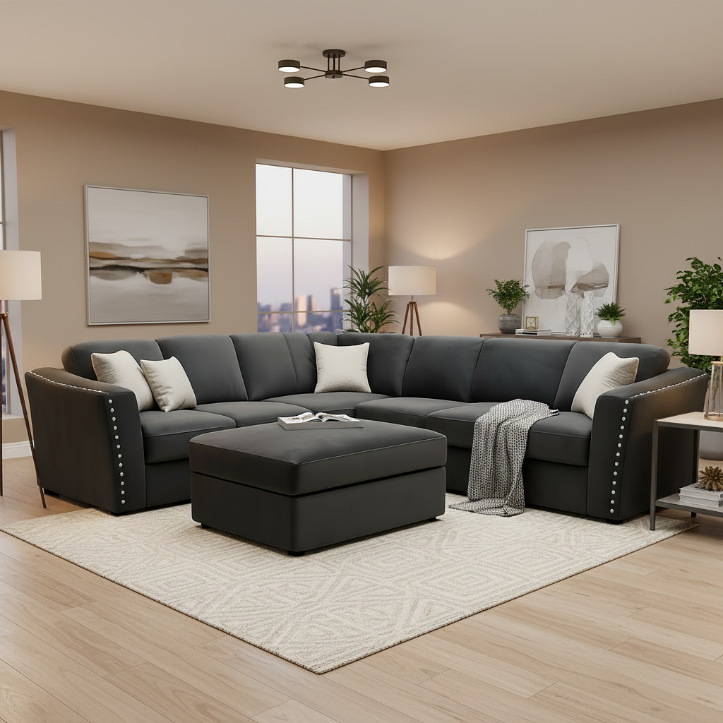 2026 Larkhall 4 piece Corner Sofa - Silver