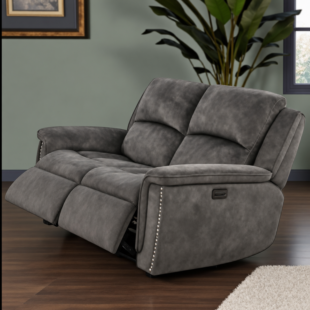 2026 Maeve 3 Seater, 2 Seater & Chair Sofa In Mosaic Grey - Nimbus Beds