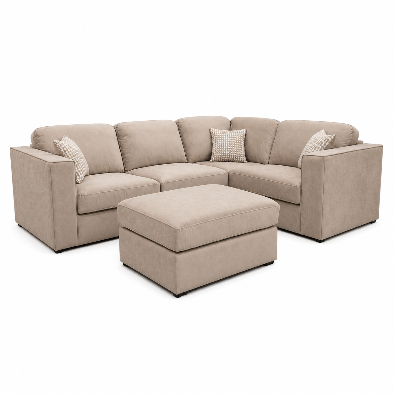2026 Hamilton 4 piece Corner Sofa - Pebble Grey - Nimbus Beds