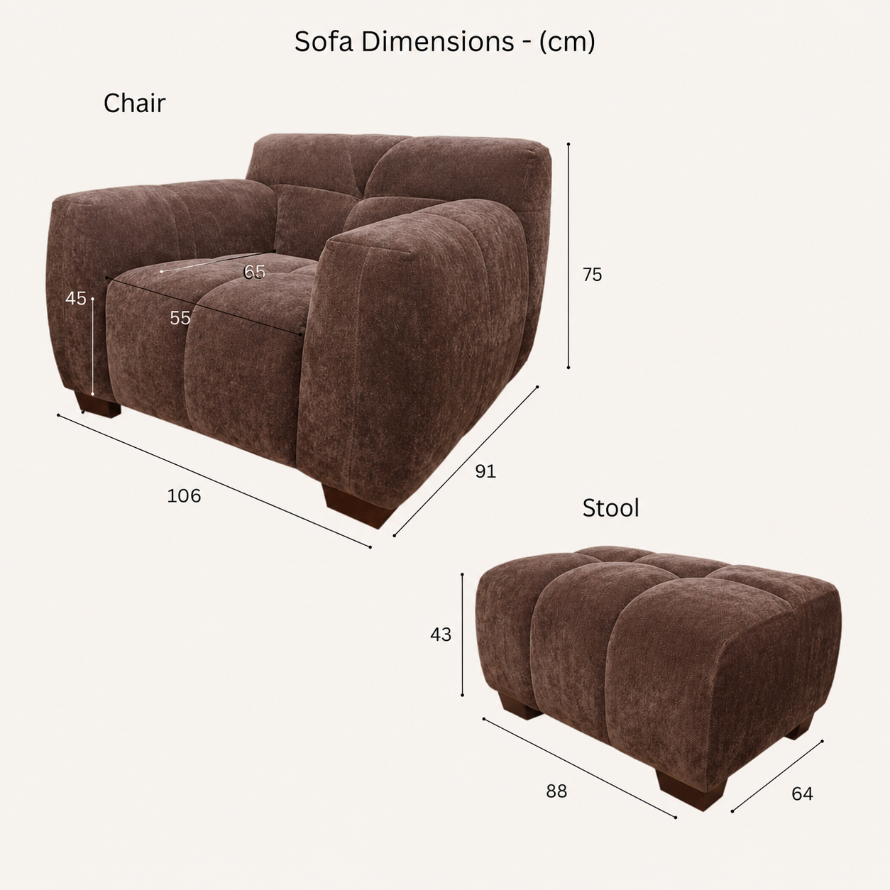 2026 Miami Chair - Chocolate Velvet - Nimbus Beds