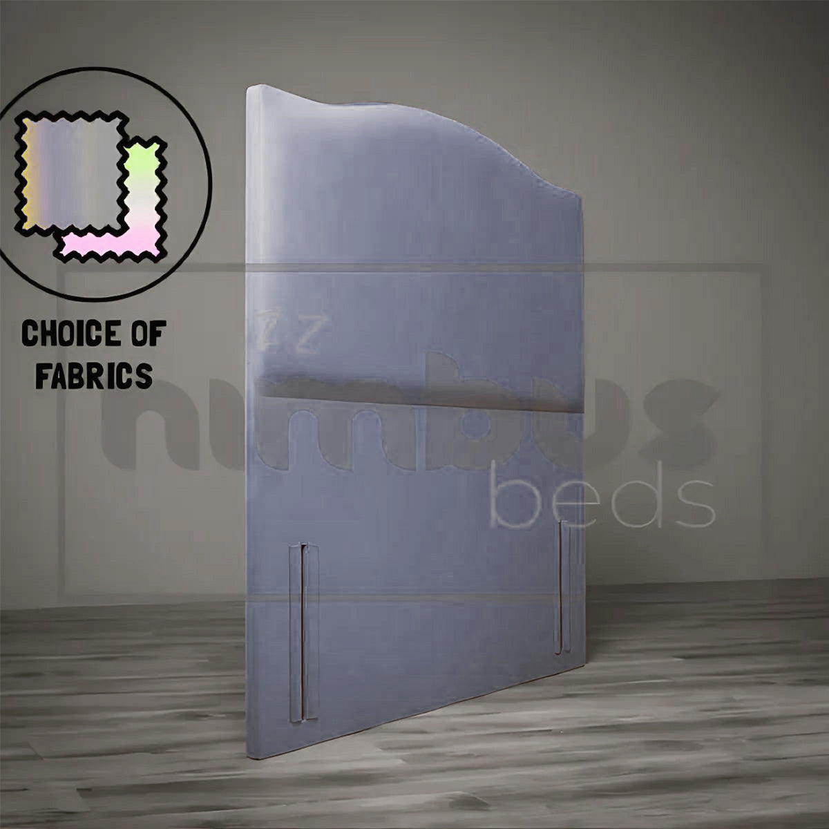 Floor Standing Curve Studded Headboard - Nimbus Beds