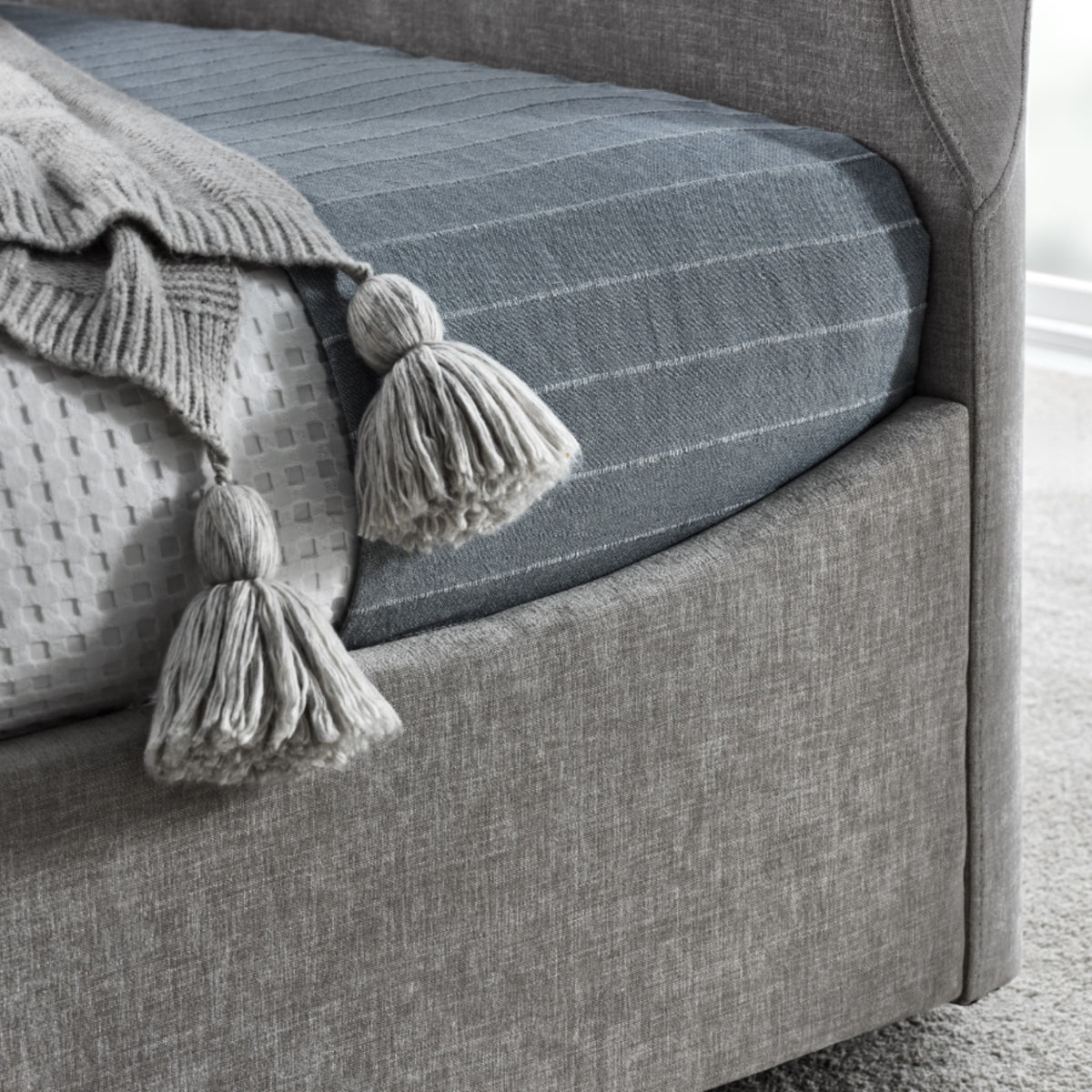 2026 Daphne TV Ottoman Storage Bed in Grey
