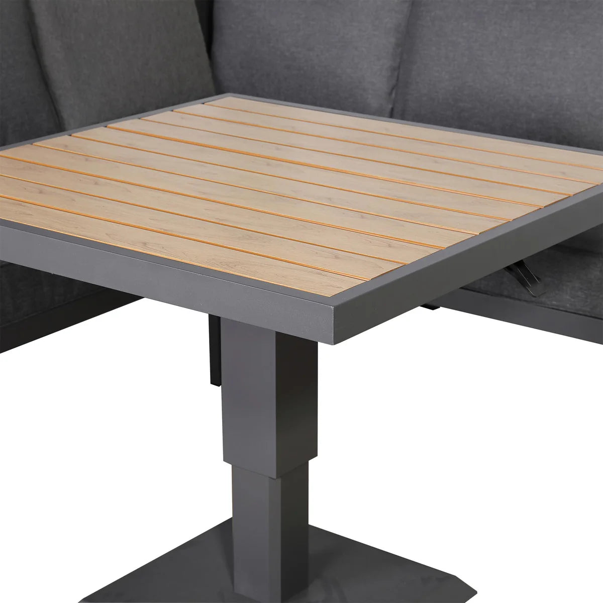 2026 Marbella Equal Corner Dining Set with Rising Table Outdoor Garden Furniture - Nimbus Beds