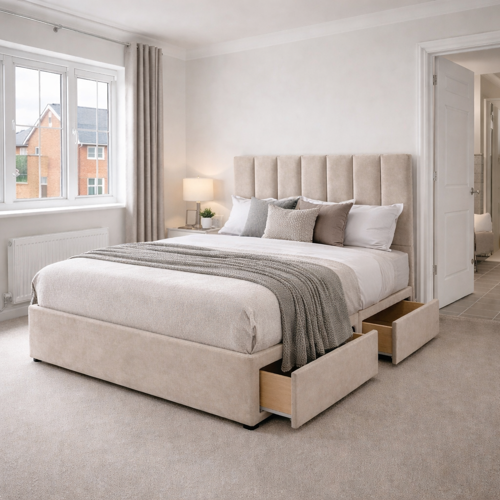 2026 Louis Storage Divan Bed with optional drawers