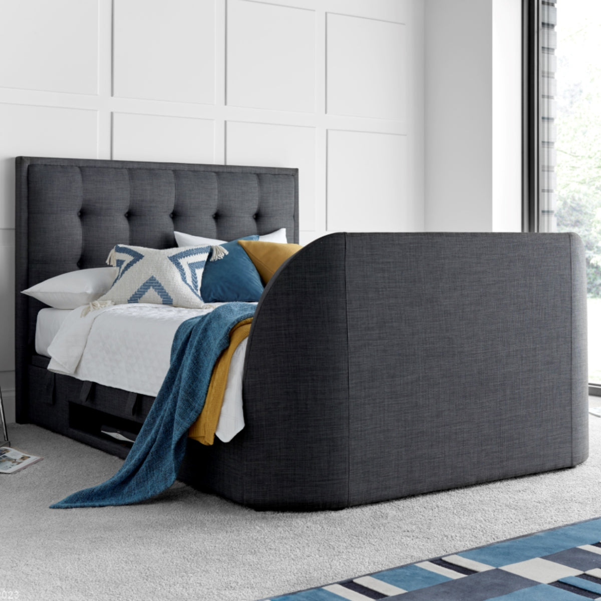 2026 FEY TV Ottoman Storage Bed in Slate