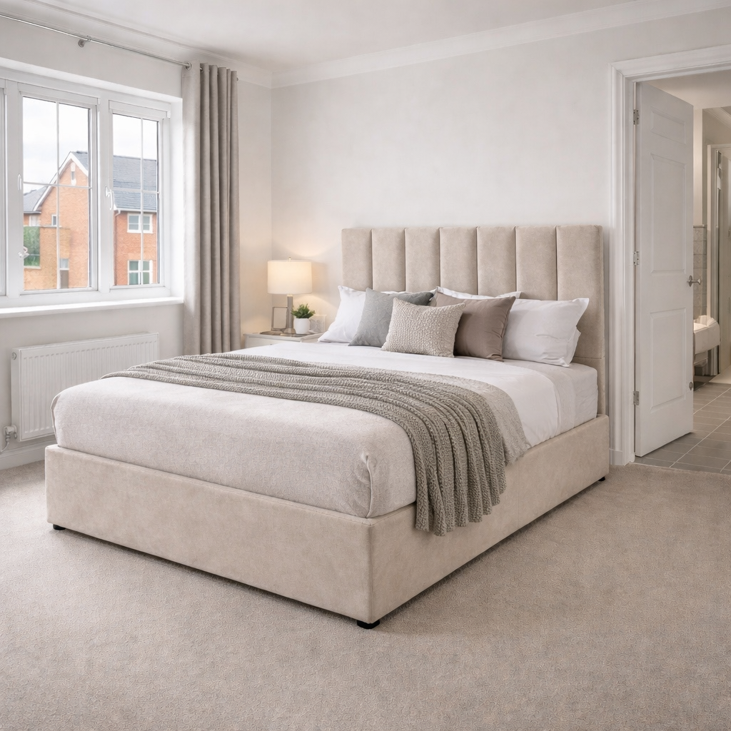 2026 Louis Panelled Storage Divan Bed with optional drawers