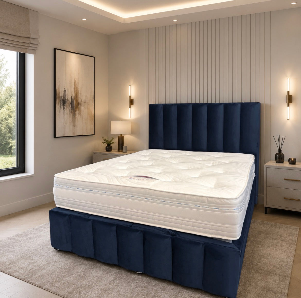2026 Louis Ottoman Divan with Matching Headboard & Footboard (Side or Bottom lift)