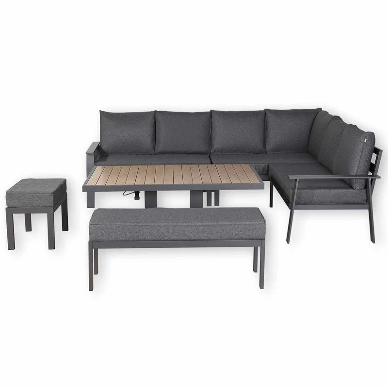 2026 Marbella Large Corner Dining Set with Rising Table (Right Hand) - Nimbus Beds